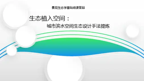 城市滨水空间生态设计手法提炼精品PPT课件