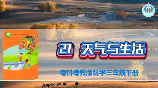 粤教版科学三年级下册科学21天气与生活PPT课件修改版