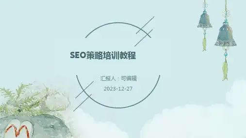 SEO策略培训教程PPTppt