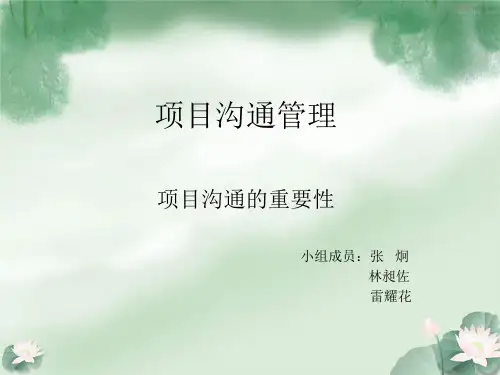 项目沟通的重要性以及案例分析
