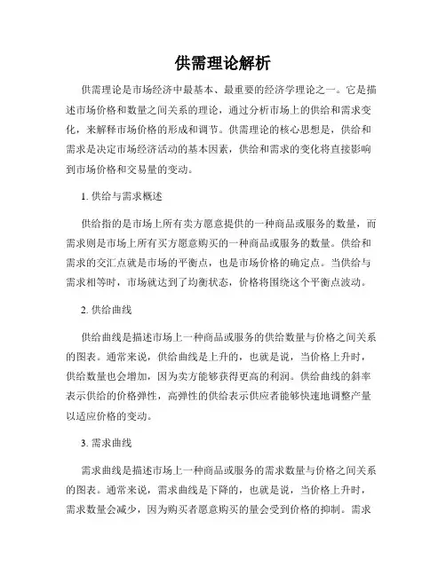 供需理论解析