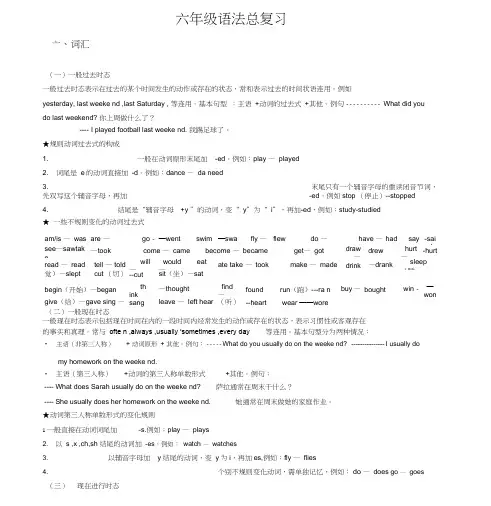 (word完整版)六年级英语语法知识点汇总,推荐文档