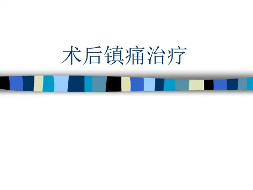 术后镇痛治疗精品PPT课件