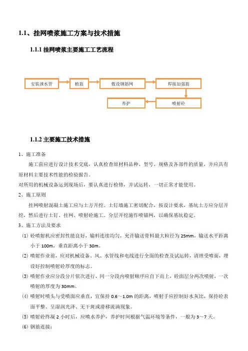挂网喷浆施工方案