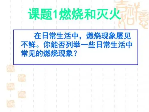 九年级化学课件 PPT教学课件(物质的变化和性质等112个) 人教版17