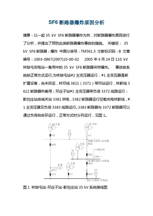 SF6断路器爆炸原因分析