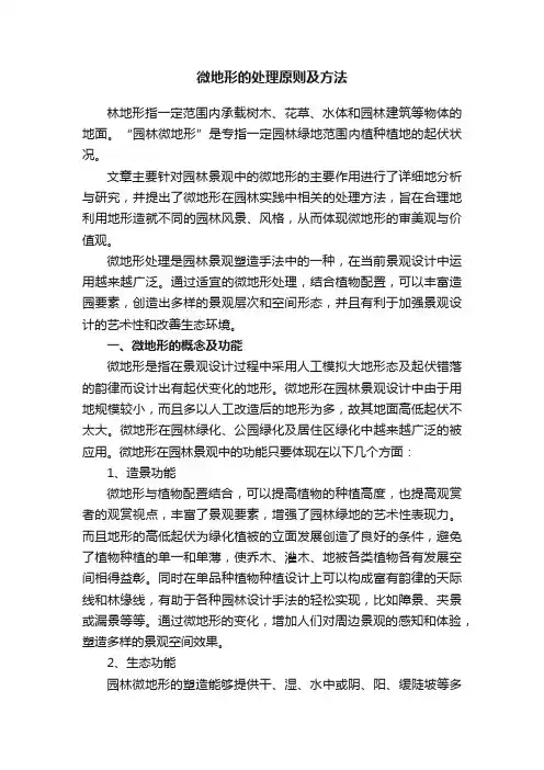 微地形的处理原则及方法