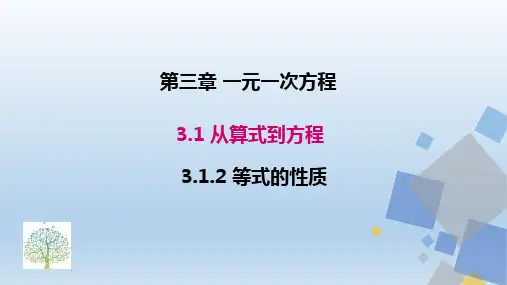 3.1.2 等式的性质(1)