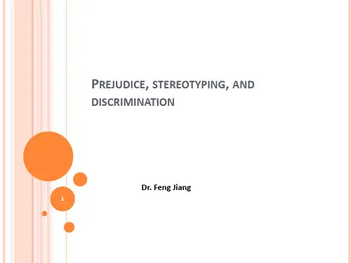 社会心理学偏见刻板印象歧视课件(1)