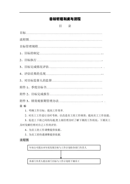 目标管理制度与流程