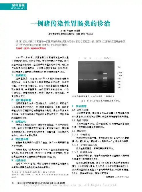 一例猪传染性胃肠炎的诊治