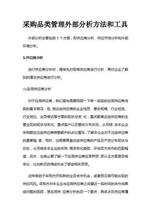 采购品类管理外部分析方法和工具全套