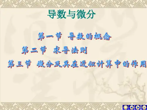 高等数学课件---导数与微分