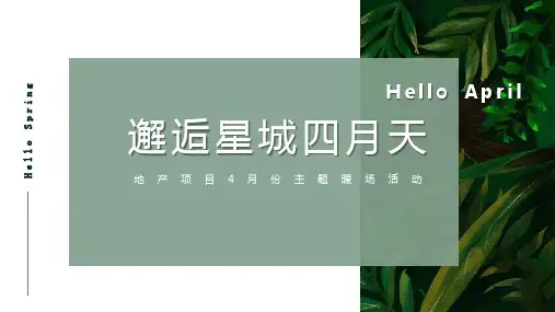 2020地产项目春季暖场系列(邂逅星城四月天主题)活动策划方案-33P