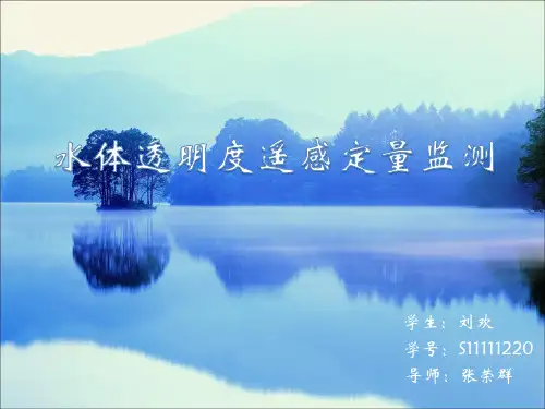 水体透明度遥感定量监测