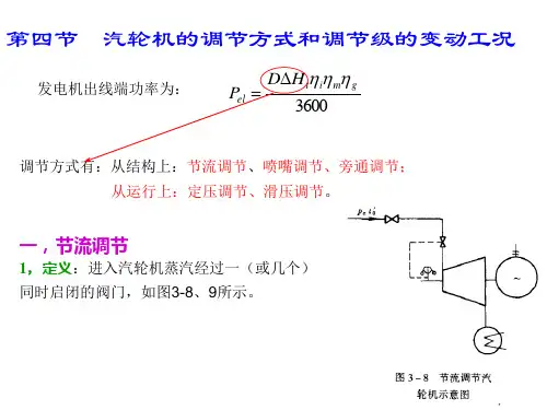 汽轮机在变工况下工作