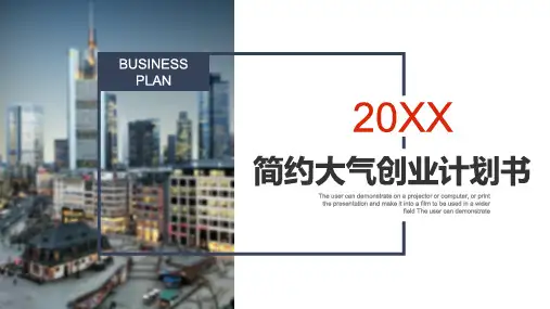 简约大气商业创业计划书模板