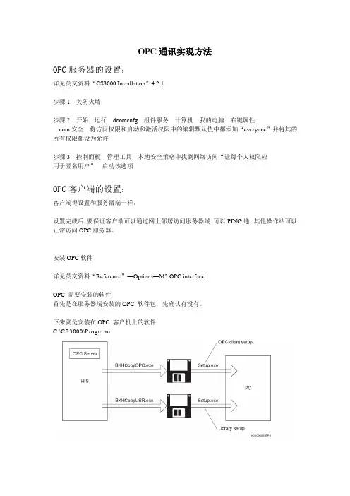 OPC通讯实现方法