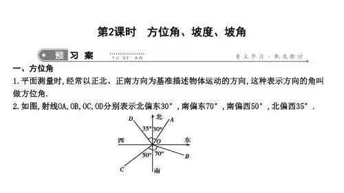 新人教版九年级下册数学课件：应用举例 方位角、坡度、坡角
