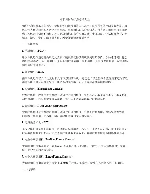 相机高阶知识点总结大全