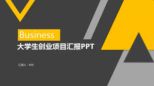 大学生创业项目汇报PPT