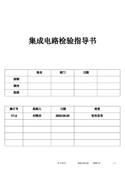 集成电路检验规范