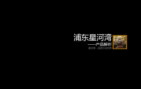 房地产标杆企业研究星河湾产品解析PPT课件