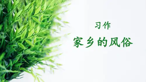 部编版语文六年级下册第一单元《习作：家乡的风俗》课件(共25张PPT).ppt