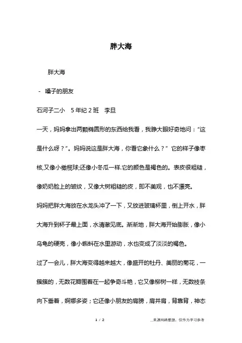 胖大海