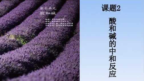 10.2酸和碱的中和反应说课PPT—九年级化学人教版下册精品课件