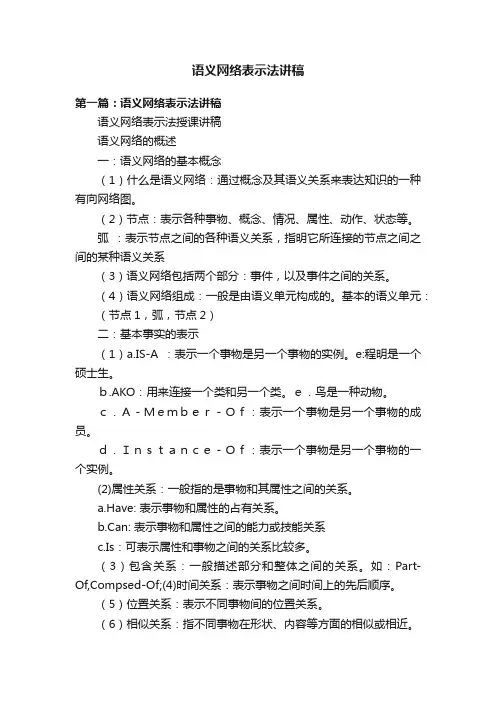 语义网络表示法讲稿