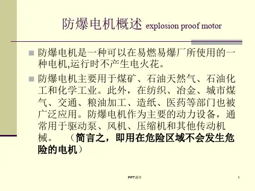 防爆电机介绍  ppt课件