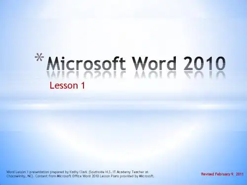 Word_2010英文讲义