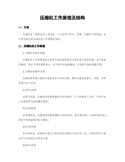 压缩机工作原理及结构
