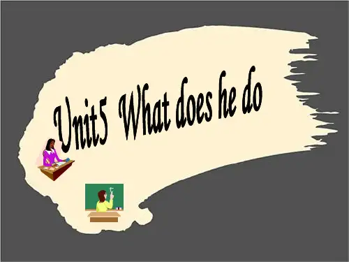 PEP小学英语六年级上册UNIT5What+does+he+doRevision复习课件ok
