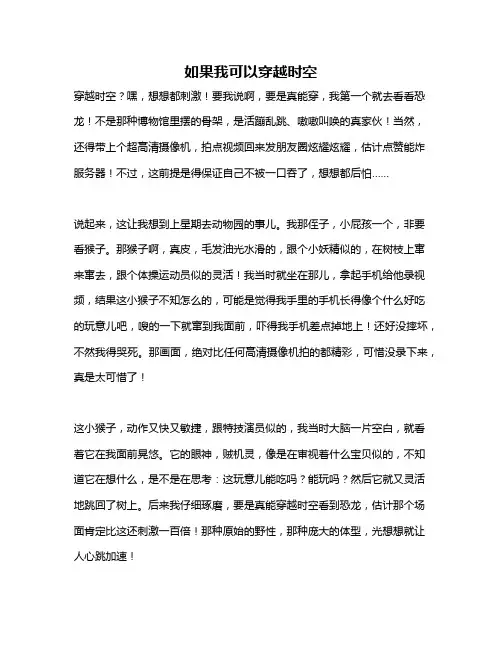 作文《如果我可以穿越时空》