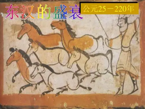 东汉的盛衰PPT优秀课件 华东师大版