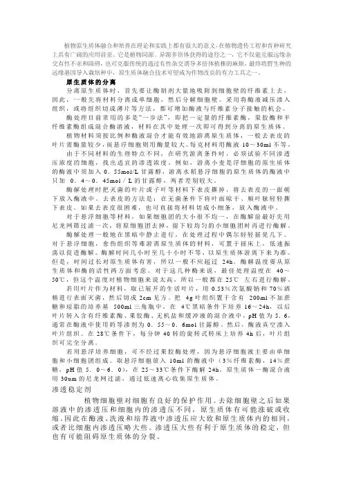 植物原生质体融合