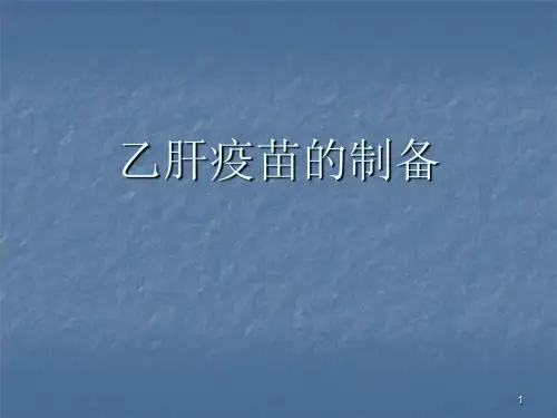 生物技术制药乙肝疫苗制备ppt课件