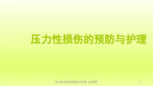 压力性损伤的预防与护理 ppt课件