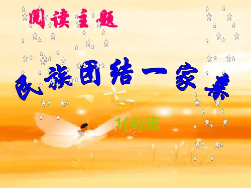 民族团结一家亲主题班会课件