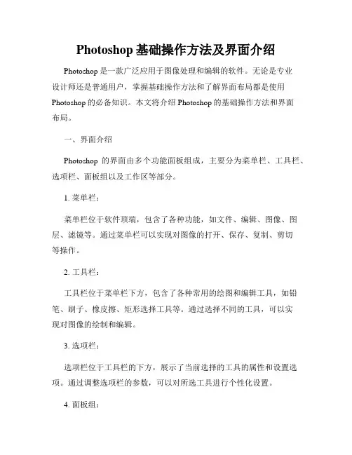 Photoshop基础操作方法及界面介绍