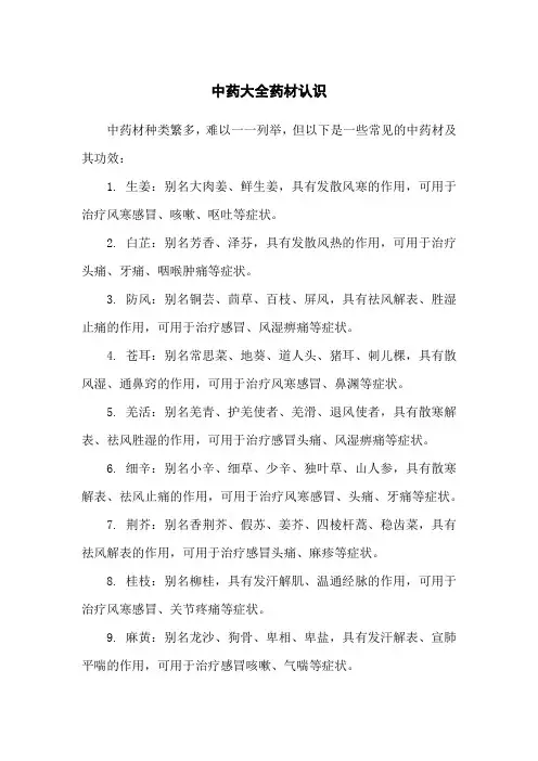 中药大全药材认识