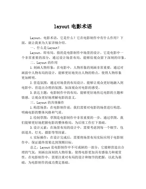 layout电影术语