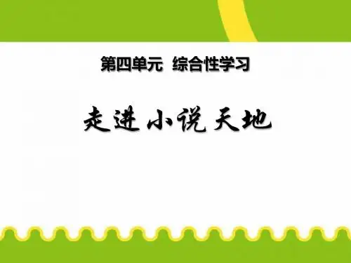 《走进小说天地》PPT优秀课件2