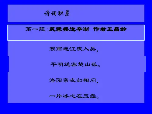 小学生诗词竞赛PPT课件