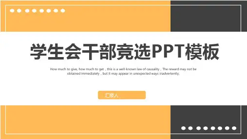 学生会干部竞选PPT模板