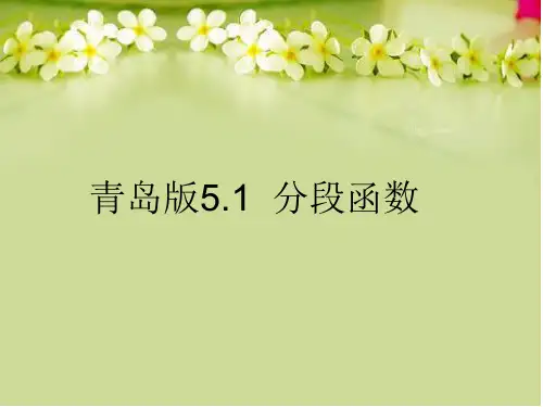 最新青岛版5.1  分段函数精品课件ppt