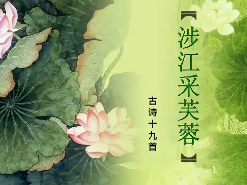 人教版高中语文必修二《涉江采芙蓉》ppt（32PPT）