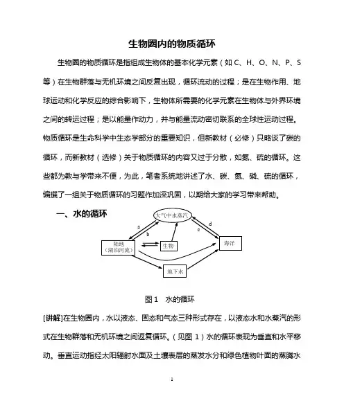 生物圈内的物质循环.